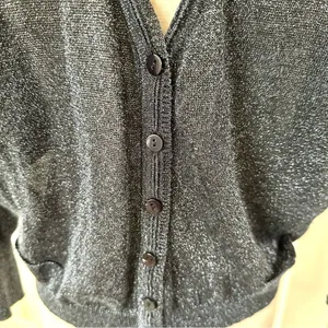 Free People black glitter button cardigan thumbnail 10