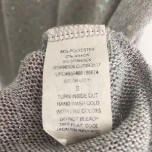 Vintage Y2K Fang Sequin Embellished Knit Tank Top Grey Blue Small thumbnail 6