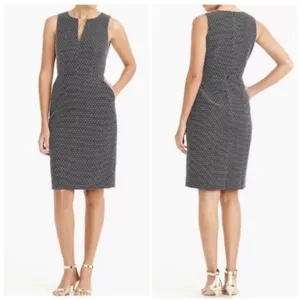 J. Crew Black and White Sleeveless Dress Size 0 Knee-Length thumbnail 11