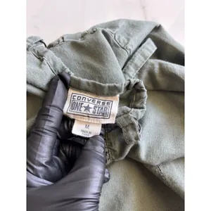 ⁠Converse One Star Sage Green Linen Blend Lace Trim Mini Dress Medium Y2K thumbnail 6