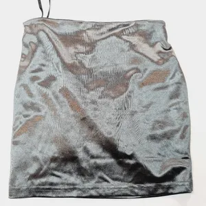 Superdown Samara Knot Mini Skirt in Silver thumbnail 7