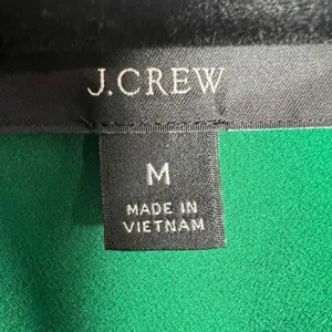 J.Crew Womens Green Keyhole‎ Balloon Sleeve Blouse Top Medium Solid Long Sleeve thumbnail 3