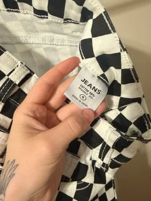 Amazon Checkered bell bottom jeans thumbnail 3