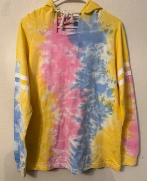 Lagaci Yellow & Pink Hoodie Size Large thumbnail 1