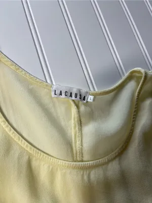 Anthropologie LACAUSA‎ Butter Yellow Sunday Seashell Babydoll Tunic Dress thumbnail 7