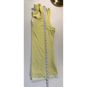 Maggie Lane Sleeveless Golf Polo‎ Top Yellow Paisley Preppy Country Club SP thumbnail 4