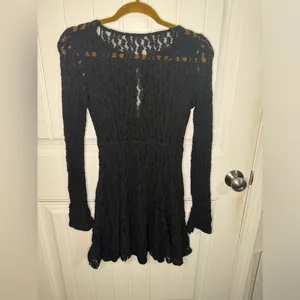 Free People Teen Witch Black Lace Dress thumbnail 9