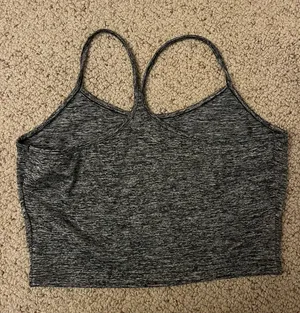 Cropped Workout Tank Gray Size M thumbnail 2