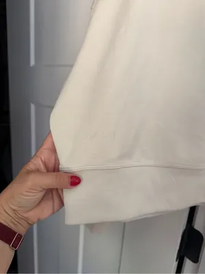 Lululemon Softstreme Perfectly Oversized Cropped Crew Bone thumbnail 5