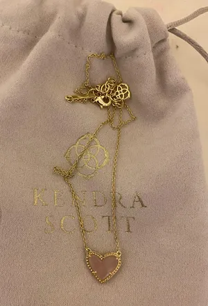 Kendra Scott Ari Heart Pendant Necklace Gold thumbnail 1
