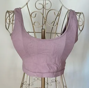 American Eagle Outfitters Ribbed Crop Tank Top Size M thumbnail 1