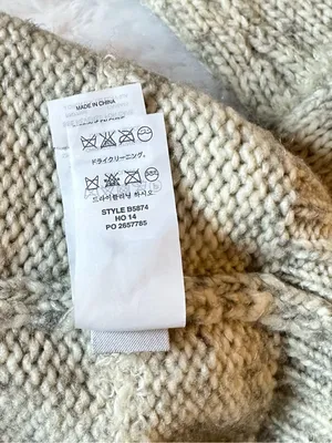 J CREW Merino Wool Blend Striped Crewneck Mohair Gray & White Long Sleeve XS thumbnail 8