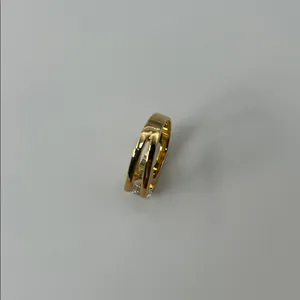 Fashion Jewelry Gold Ring with Sparkling Gem thumbnail 3
