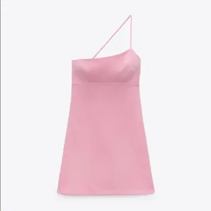 Zara Asymmetric Mini Dress with Built in Short‎ in Light Pink Size Extra Small thumbnail 13