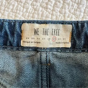 ✨ Free People We the Free Women’s Denim Button Fly Mini Skirt Raw Hem 29 thumbnail 6