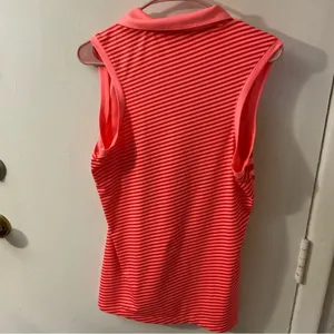 Nike Precision Print Sleeveless Golf Polo Shirt Lava Glow/Max Orange M Dopamine thumbnail 4