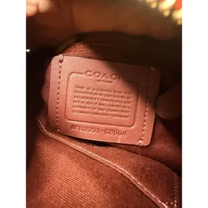 Coach C8604 Mini Court Backpack Canvas Pebble Leather In Signature IM/Miami Red thumbnail 6