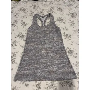 Lululemon Cool Racerback Tank Top Gray White Speckle Activewear See Pics thumbnail 2