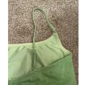 Triangl Mica Sparkle Lime Green Bikini Top, sz large thumbnail 6