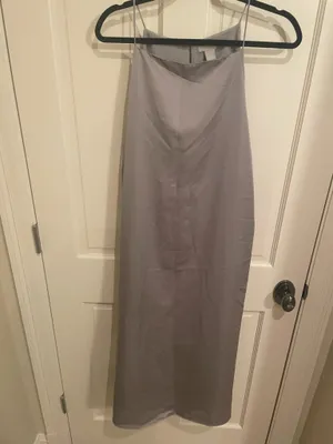 H&M Satin Spaghetti Strap Halter Dress thumbnail 2