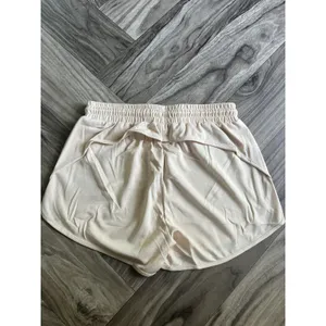 NEW Alphalete Woman’s Varsity Short - Tan ,size Medium thumbnail 5
