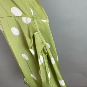 NWT Lulus‎ Halter Mini Dress The Best Spot Green Polka Dot Satin Medium Backless thumbnail 14