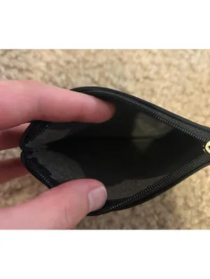 C044 Genuine leather woman black coin purse thumbnail 2