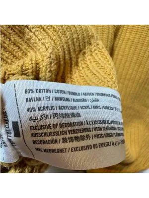 Abercrombie & Fitch Mustard Yellow Ribbed Crewneck Sweater with Button Detail thumbnail 6