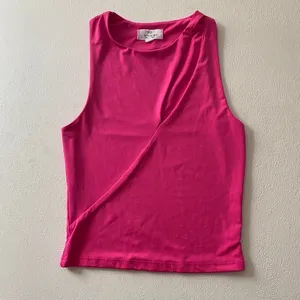 Live in the Moment Pink Cutout Tank Top XS Y2K Asymmetrical Going Out thumbnail 2