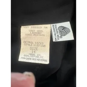 Vintage Koret Blazer Jacket Women 14 Black Wool‎ Single Button Career Classic thumbnail 5