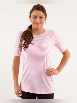 Lululemon Devotion Short Sleeve Tee
Classic Stripe White Pink Shell / Pink Shell thumbnail 15