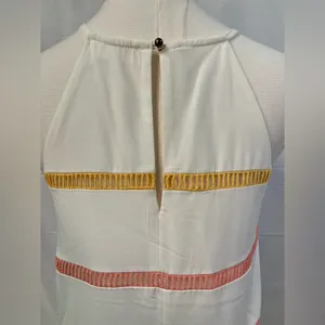 Entro Striped Sleeveless Shift Dress High Neck Colorful Preppy Spring Womens S‎ thumbnail 6