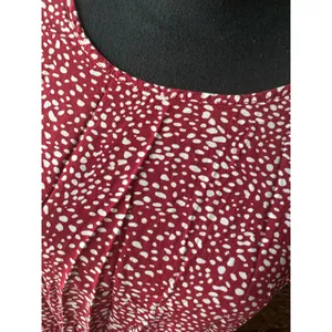 Grecerelle Red Polka Dot Maxi Dress Tiered Skirt Elastic Waist Casual Chic thumbnail 2