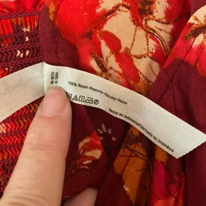 Free People Intimately Red Floral Fairycore Coquette Sleeveless Mini Dress XS thumbnail 10