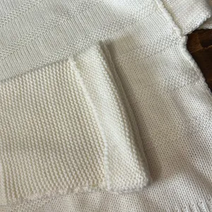 JESSICA SIMPSON Ivory Chunky Knit Funnel Neck Bell Sleeve Sweater L Minimalist thumbnail 11