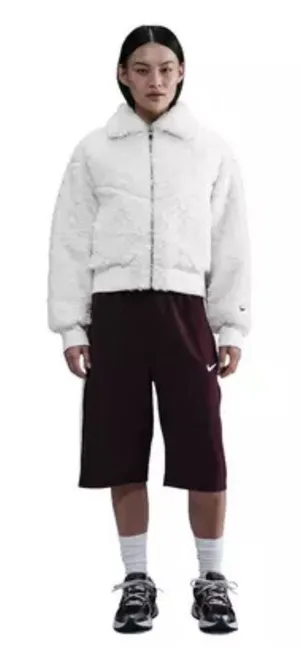 Nike Women's Essential Loose‎ Sherpa Bomber Jacket NWT thumbnail 1