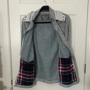 NATURAL REFLECTIONS WOMENS Shacket WITH HOOD SIZE XL Heather Blue thumbnail 6
