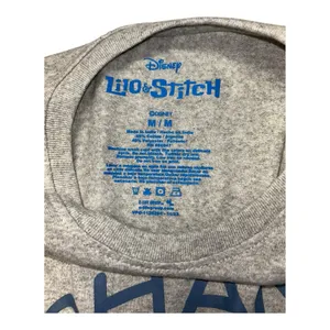 Disney Gray Short Sleeve Tee with Stitch Design size Medium New blue and gray thumbnail 5