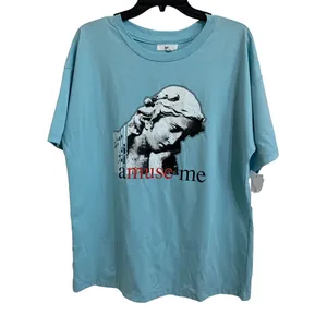 BP. Boxy Crop Graphic Tee‎ In Blue Amuse Me size Medium NEW thumbnail 2