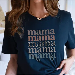 Bella Canvas “Mama” Graphic Tee in Size Medium Blue thumbnail 1