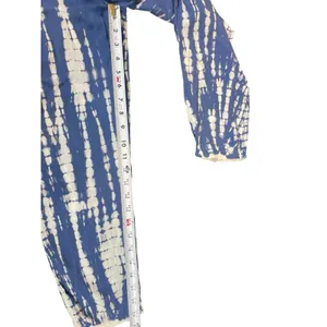 Darah Dahl Women’s Tie Dye Pants Blue White Boho Lounge Casual Lightweight M thumbnail 9