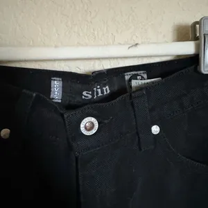 Vintage Silver Tab Levi's Jeans‎ Slim Straight Leg Black High Rise USA Sz 26 thumbnail 6