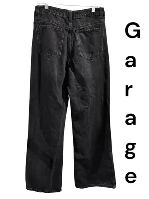 Garage Distressed jeans wide Leg Jeans black thumbnail 2