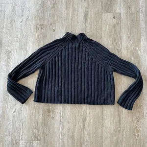 Womens American Eagle Black Cropped Knit Sweater - XL thumbnail 5