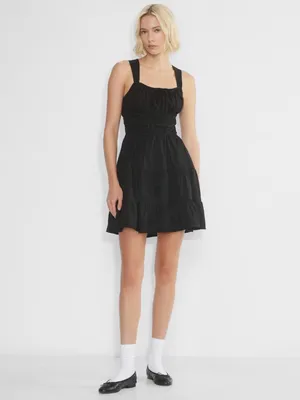 Aritzia Sunday Best Martine Poplin Dress Black Medium Cotton Sleeveless thumbnail 11