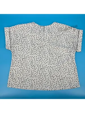 Melloday Women's Polka Dot Short Sleeve Blouse Casual Summer Feminine Size XL thumbnail 2
