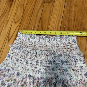 LoveShackFancy Camilla Mini Smocked Ruffle Skirt in Positano Blue Floral‎ Size P thumbnail 8