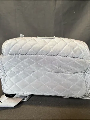 Vera Bradley Essential Compact Quilted Light Gray Mini Backpack thumbnail 6