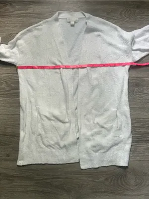 Barefoot Dreams Cozy Chic Lite White Long Sleeve Open Cardigan Comfy Sweater S thumbnail 8