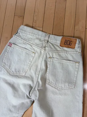 Urban Outfitters BDG Cowboy Jean Size 27 Stone Ecru Cream Straight Wide Leg thumbnail 7